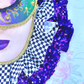 Full Face Mardi Gras Mask Wreath Attachment