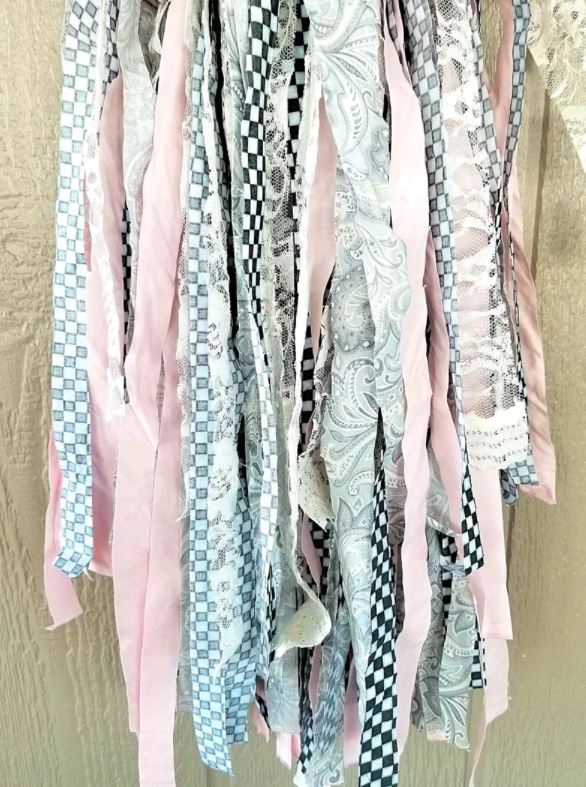 Pink Check Rag Bow