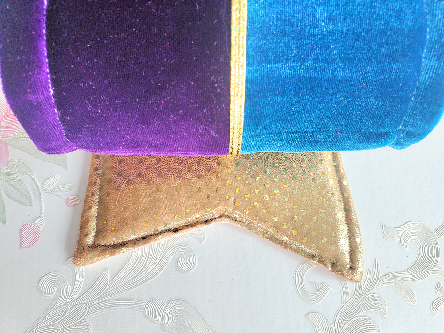 Jewel Tone Velvet Wired Fabric Bow