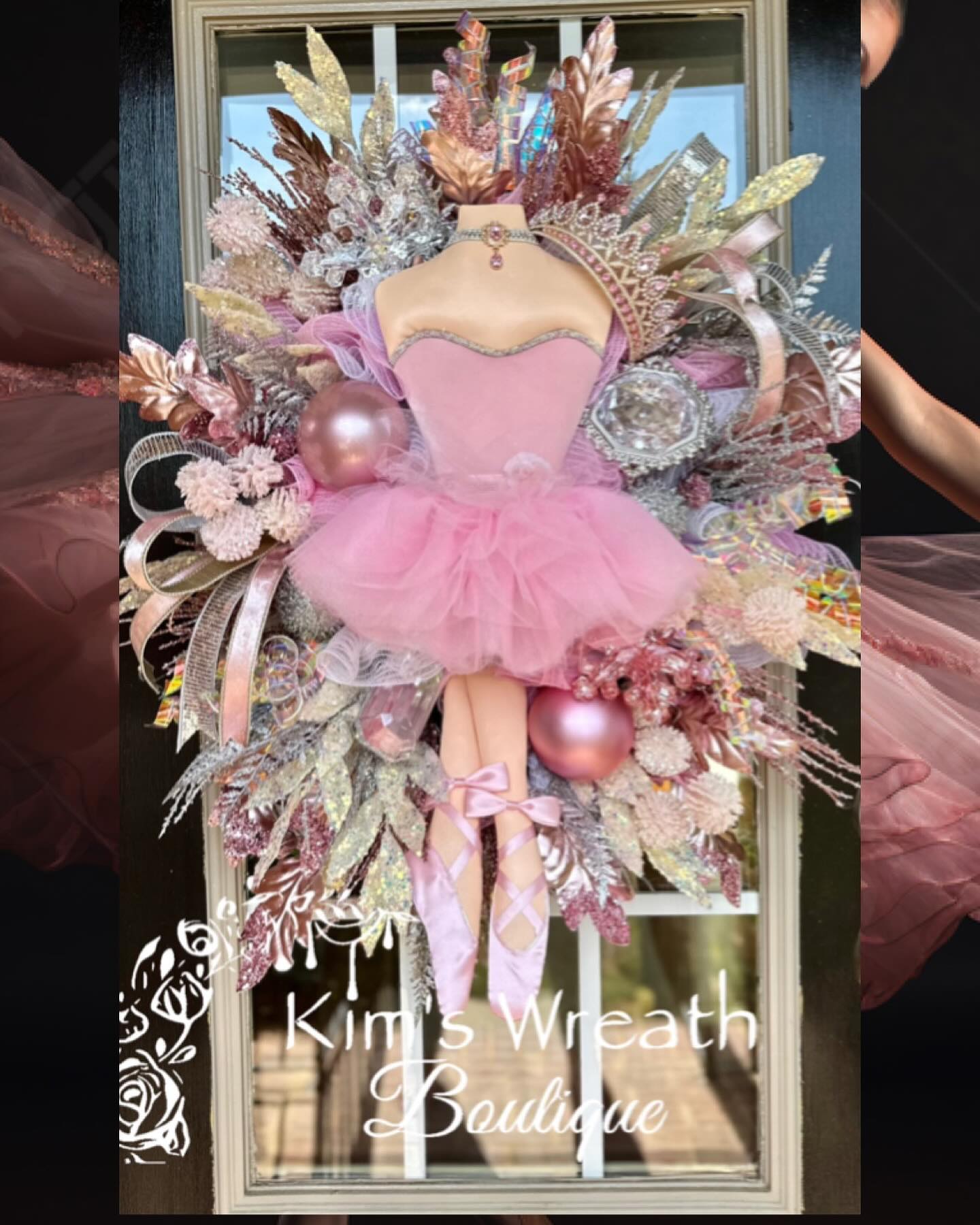 Pink Ballerina Wreath Attachment