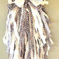 Cream Leopard Print Rag Bow