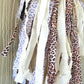 Cream Leopard Print Rag Bow