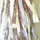 Cream Leopard Print Rag Bow