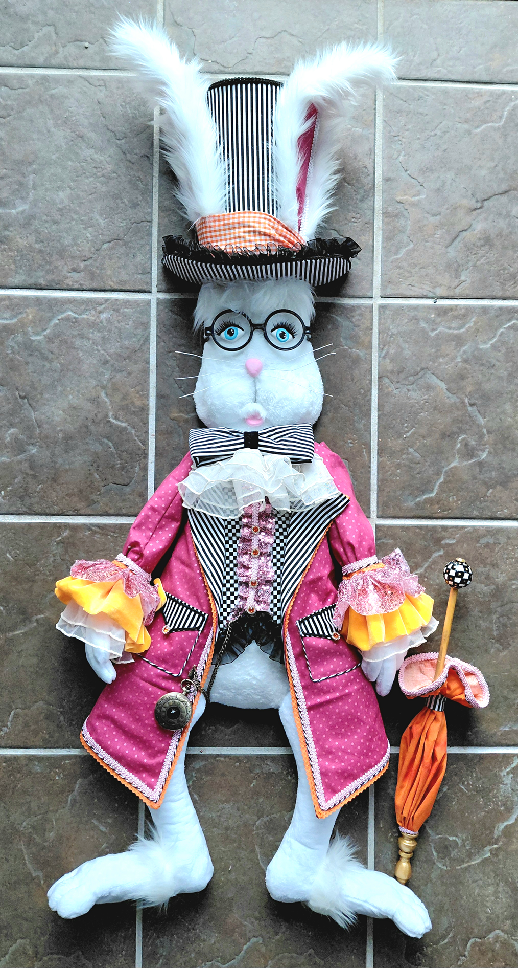 Mad Hatter Bunny Wreath Attachment