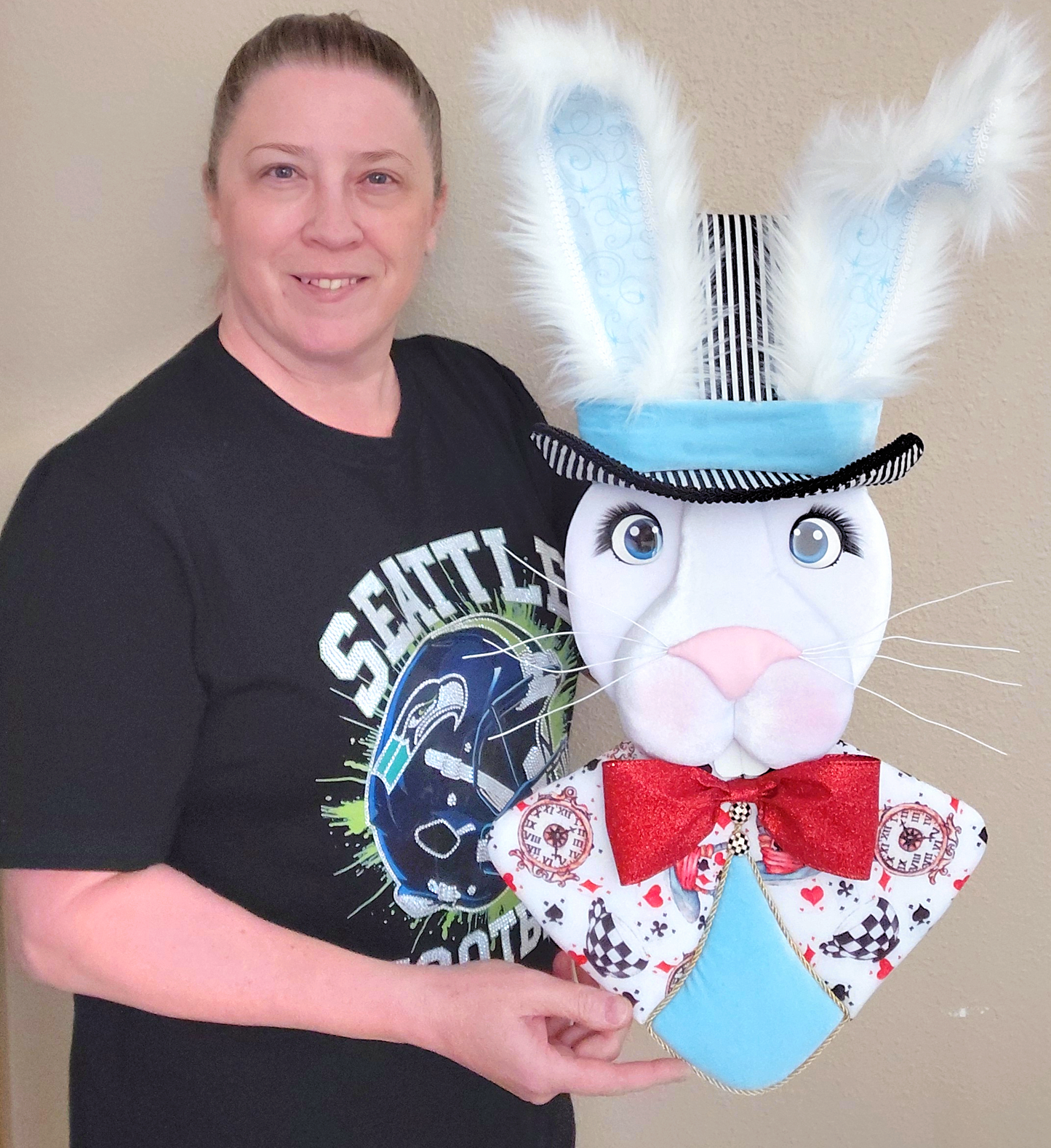 Wonderland White Rabbit Wreath Attachment