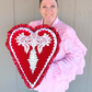 Handmade Valentine Heart Wreath Attachment
