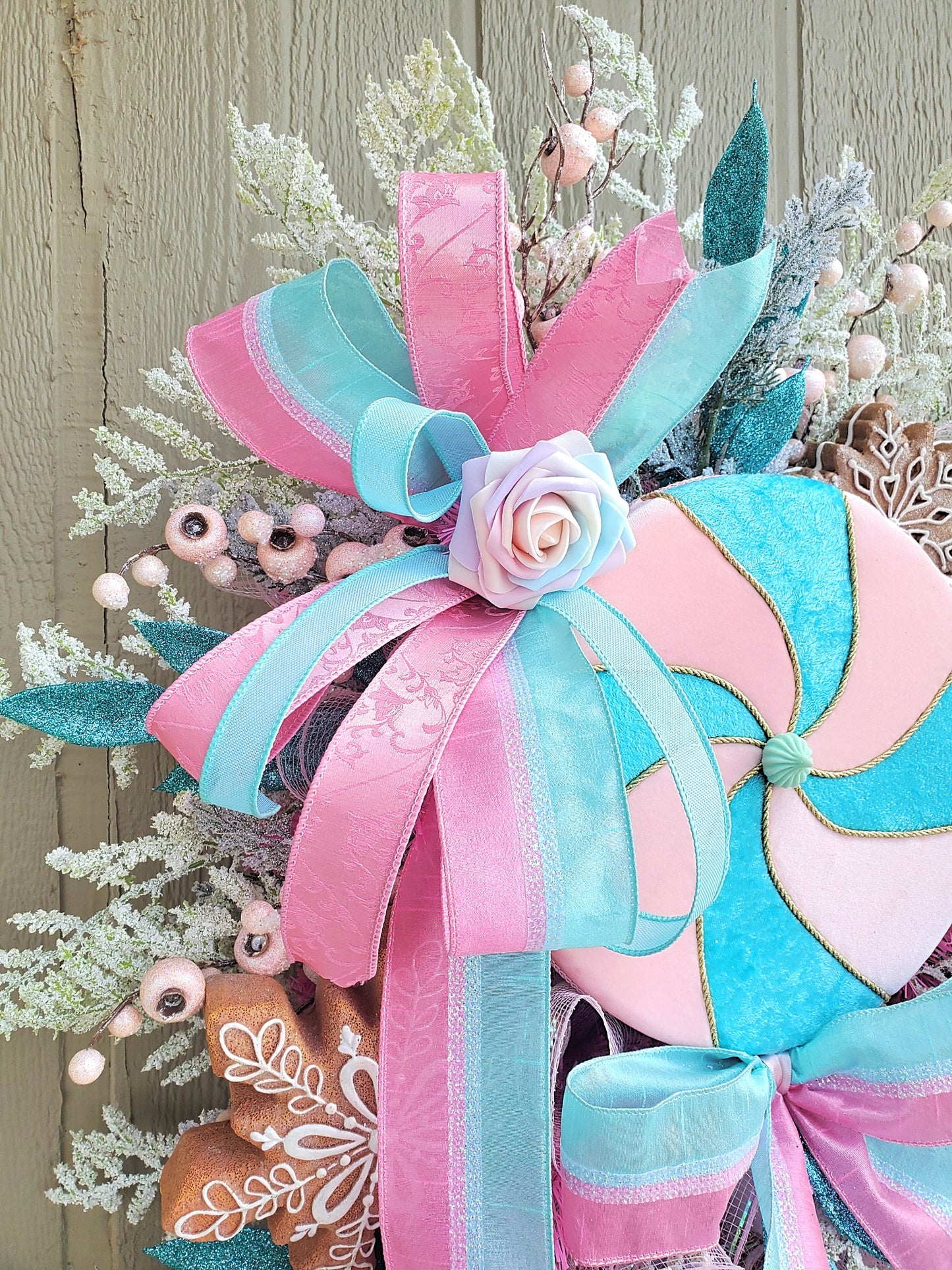 Pastel Sweets Lollipop Christmas Wreath