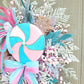 Pastel Sweets Lollipop Christmas Wreath