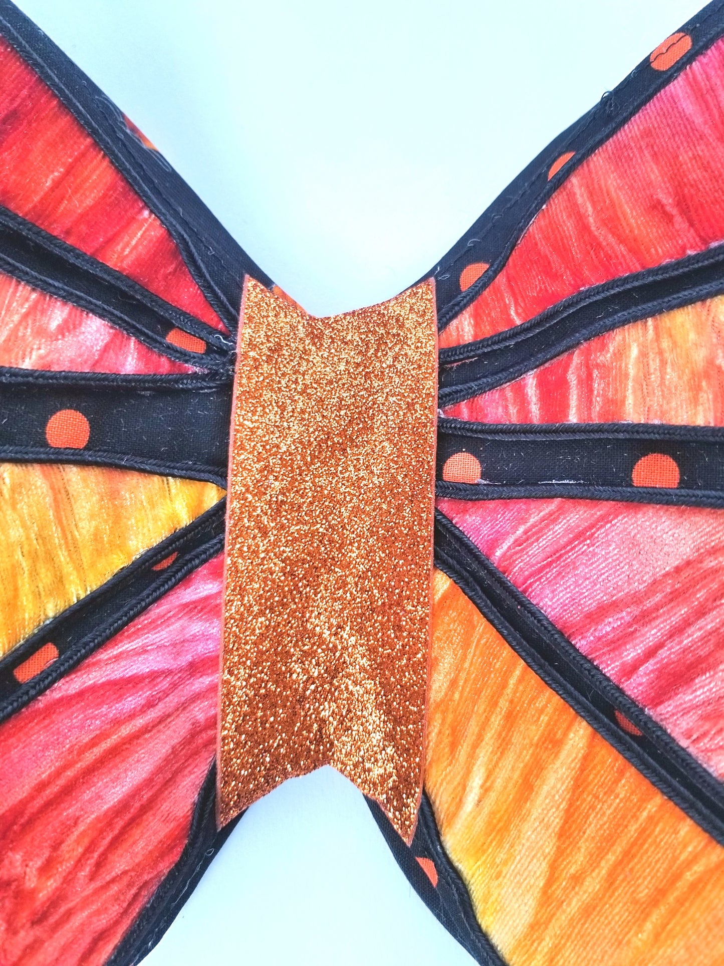 Black Orange Monarch 3D Wired Butterfly Wreath Attachment