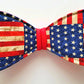 Patriotic Flag Wired Fabric Bow
