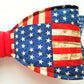 Patriotic Flag Wired Fabric Bow
