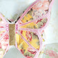Pink Yellow Wired Spring 3D Butterfly Wreath Attachment