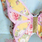 Pink Yellow Wired Spring 3D Butterfly Wreath Attachment