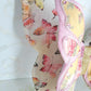 Pink Yellow Wired Spring 3D Butterfly Wreath Attachment
