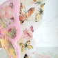 Pink Yellow Wired Spring 3D Butterfly Wreath Attachment