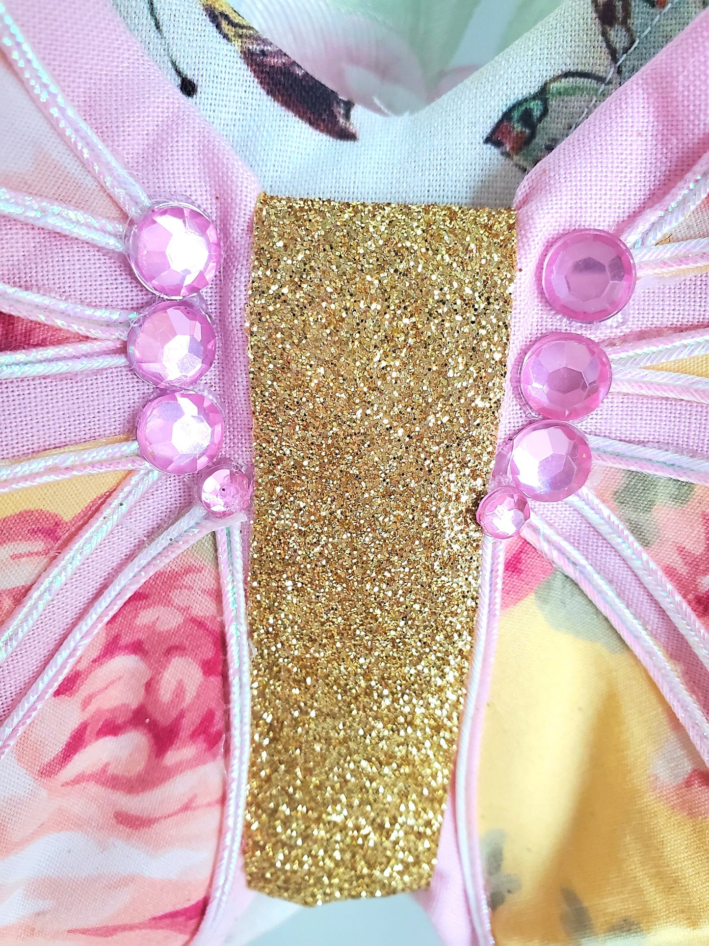 Pink Yellow Wired Spring 3D Butterfly Wreath Attachment