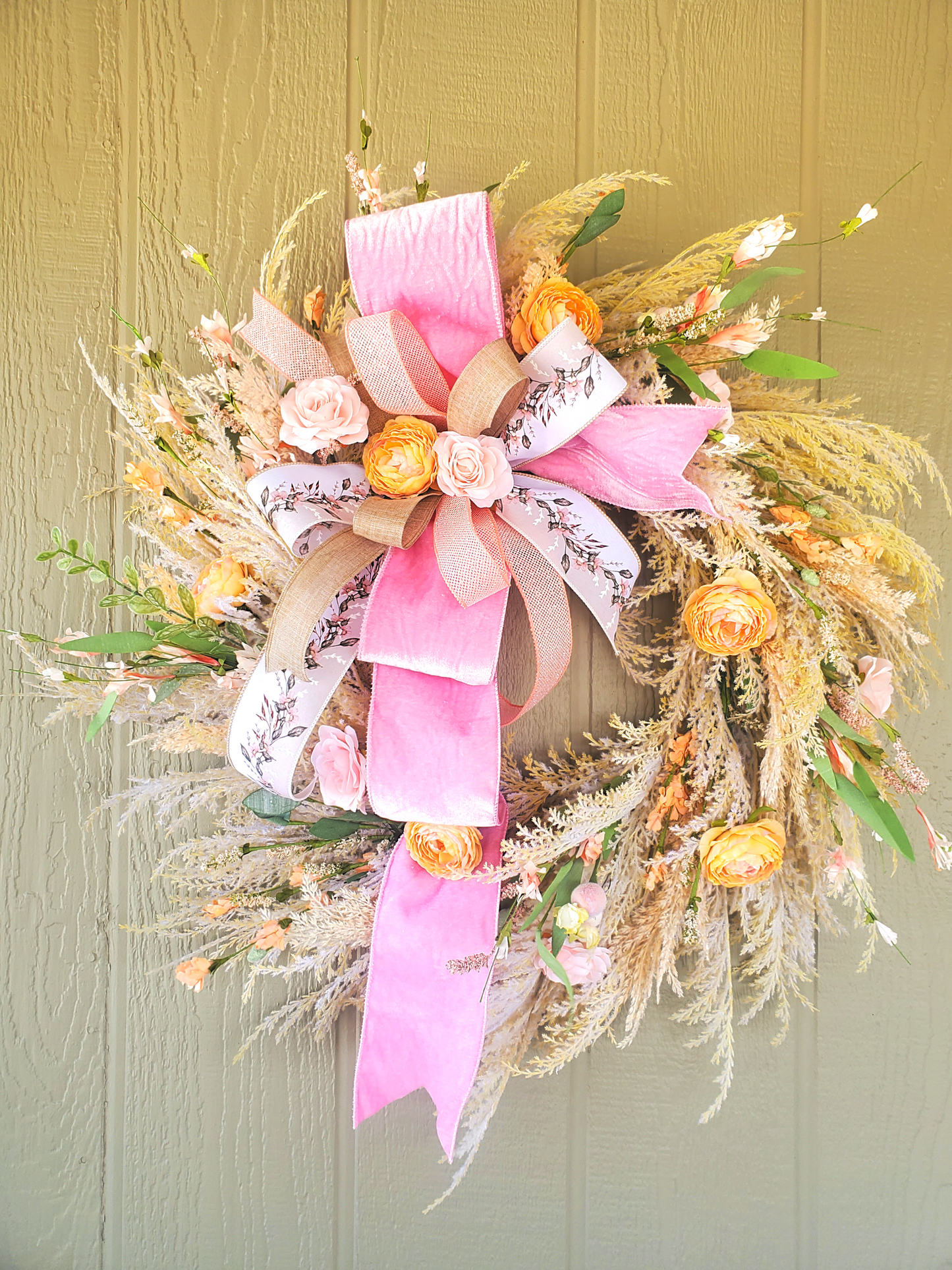 Pampas Grass Floral Wreath