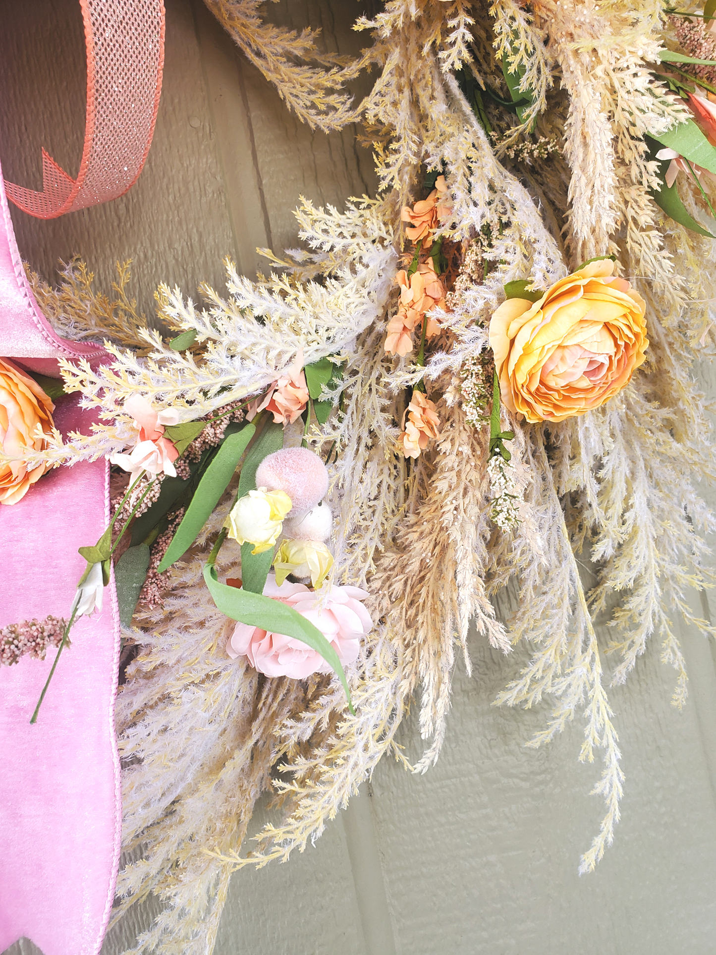 Pampas Grass Floral Wreath