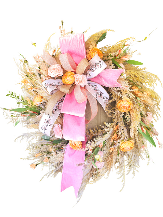 Pampas Grass Floral Wreath