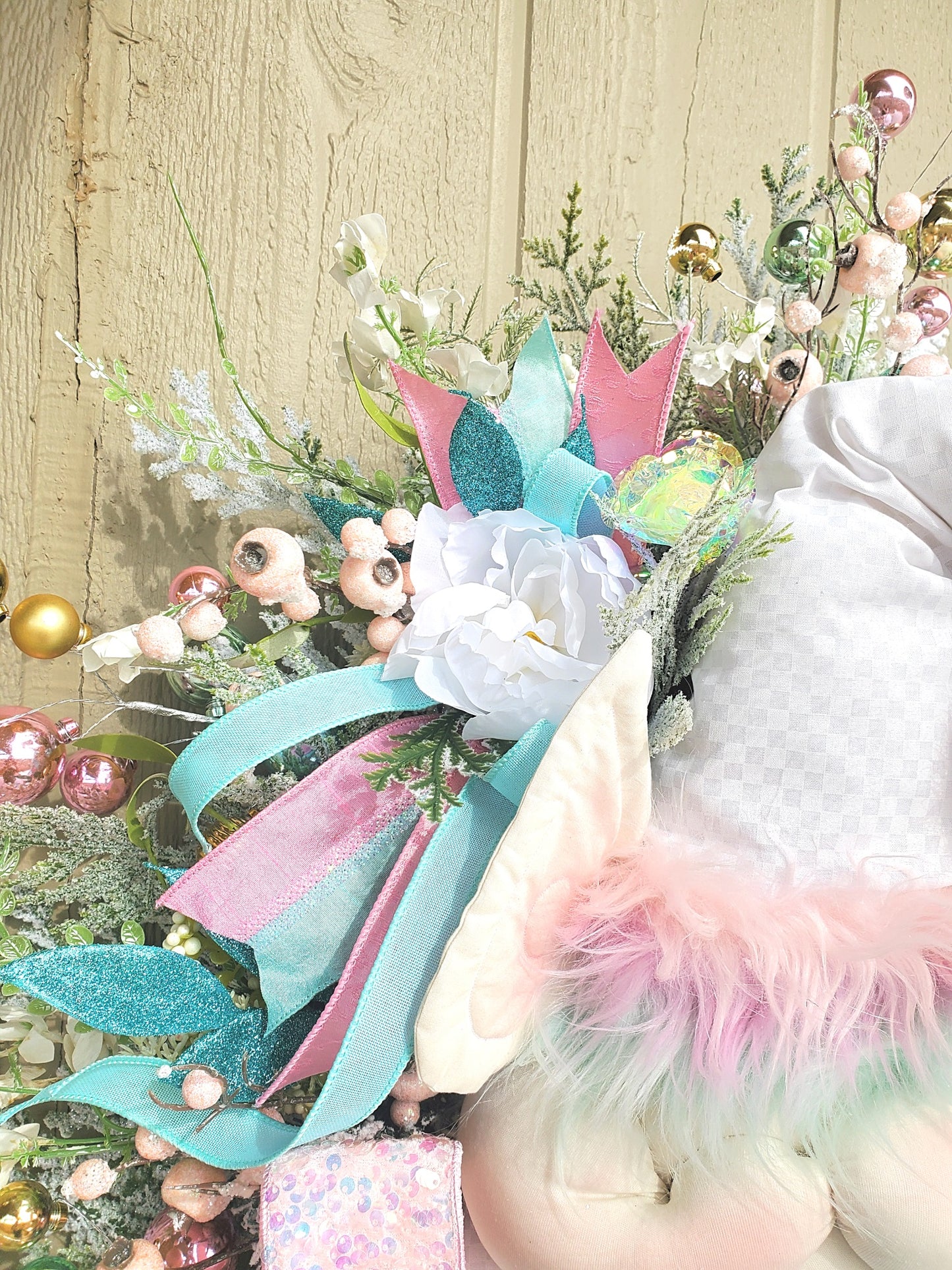 Pastel Elf Christmas Wreath