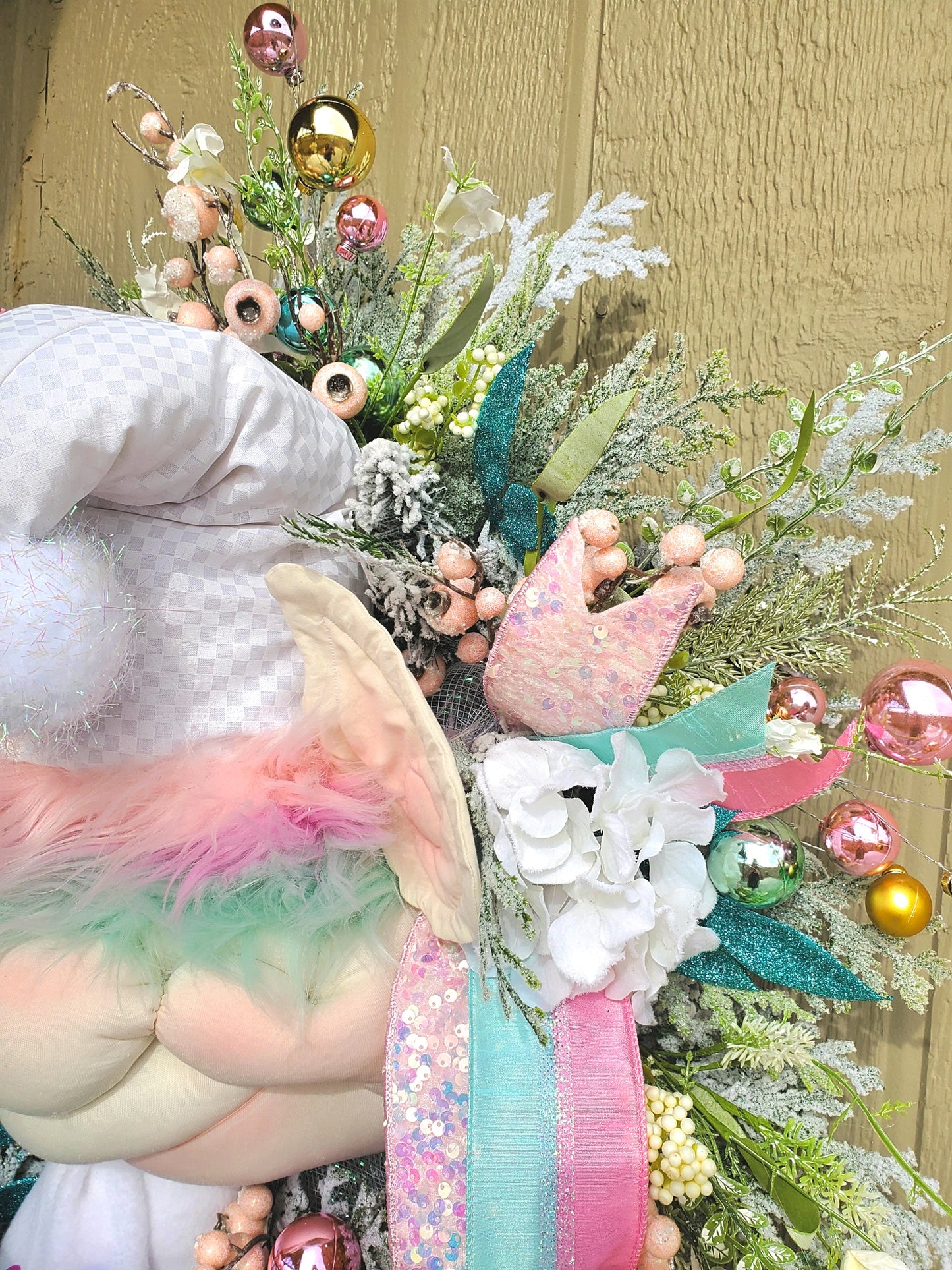 Pastel Elf Christmas Wreath