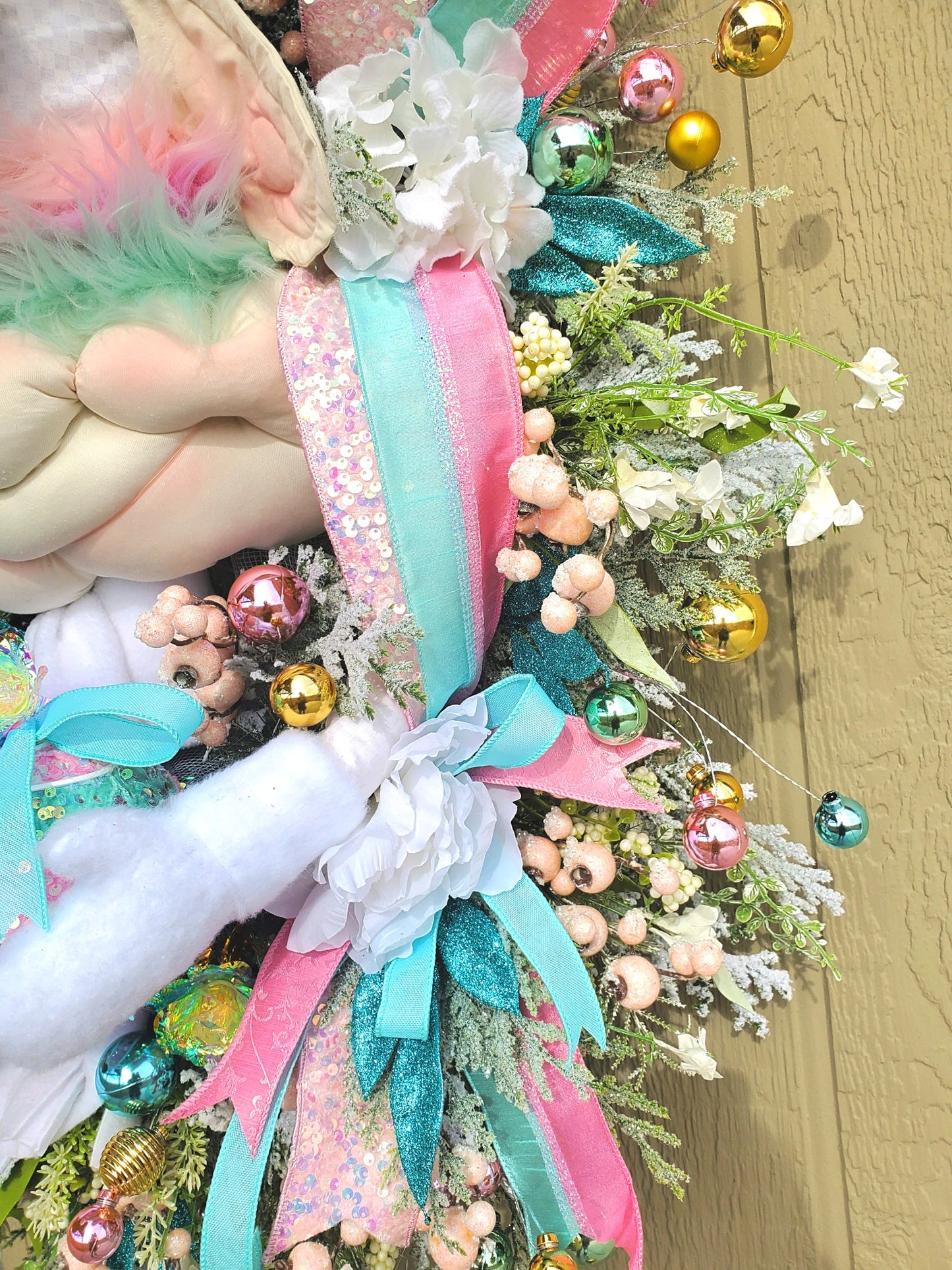 Pastel Elf Christmas Wreath