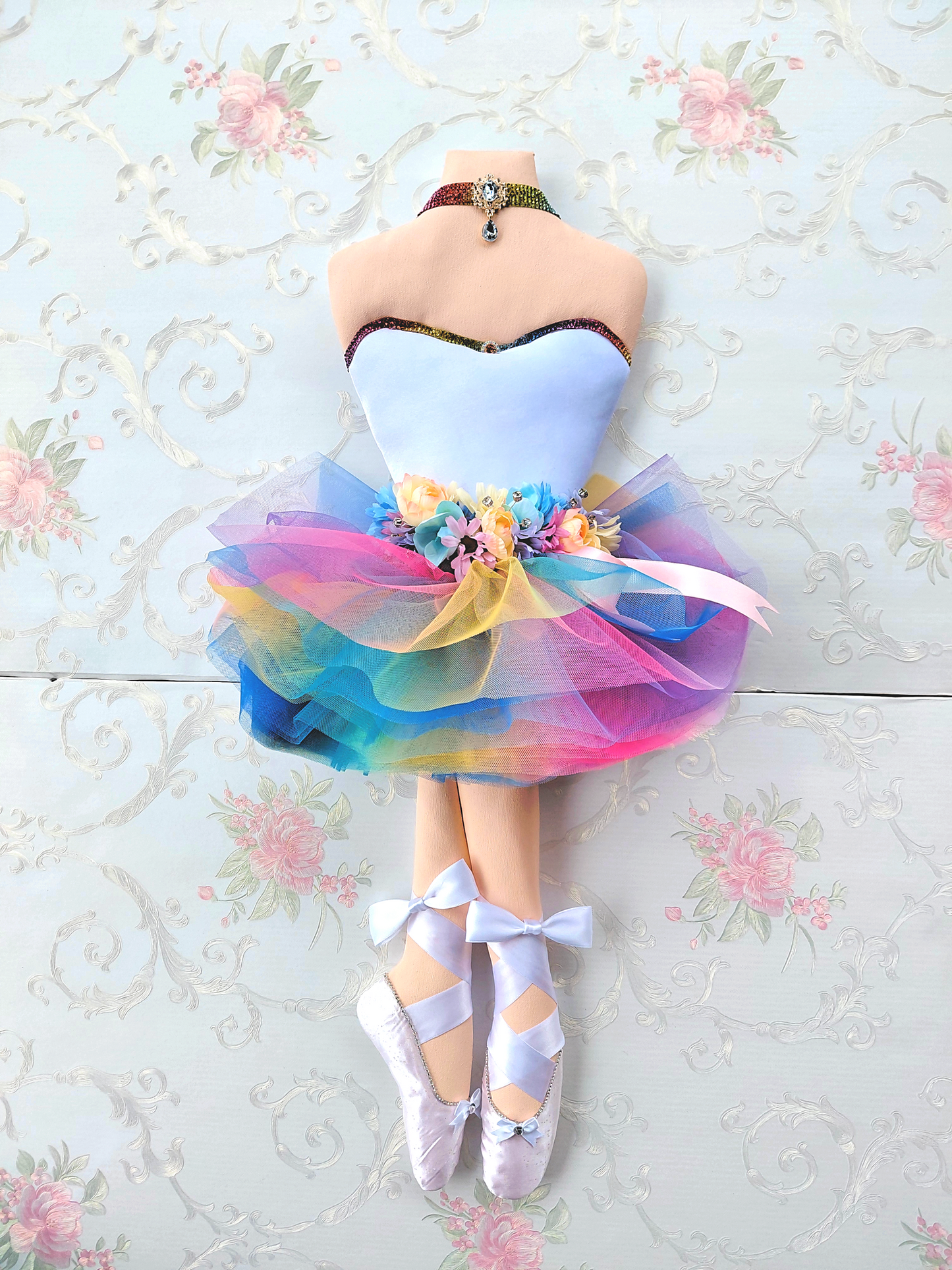 Pastel Spring Ballerina Wreath Attachment