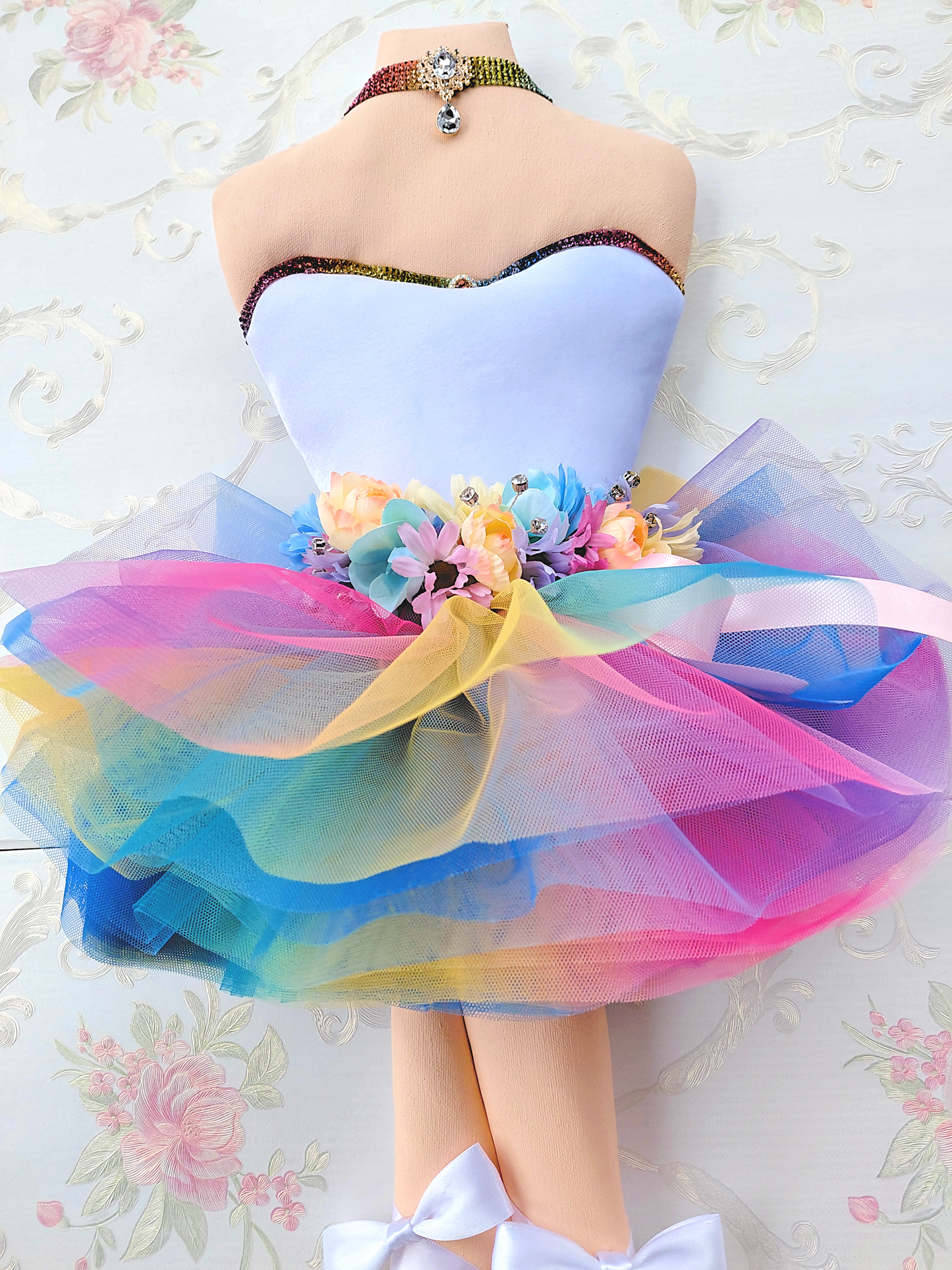 Pastel Spring Ballerina Wreath Attachment