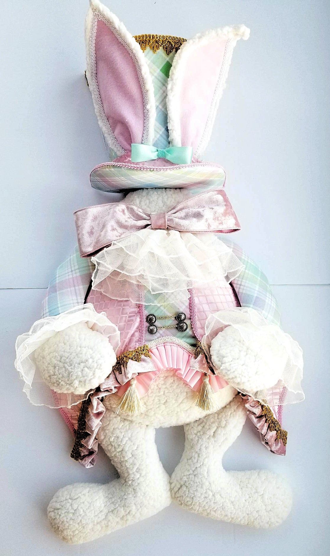 Pastel Victorian Easter Bunny Wreath Attachment