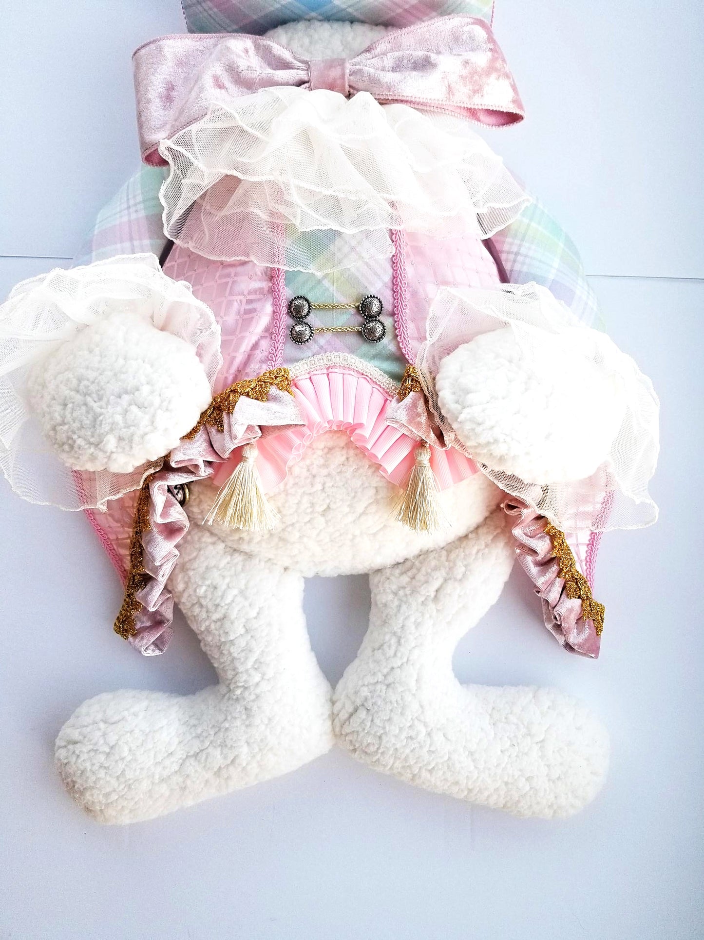 Pastel Victorian Easter Bunny Wreath Attachment