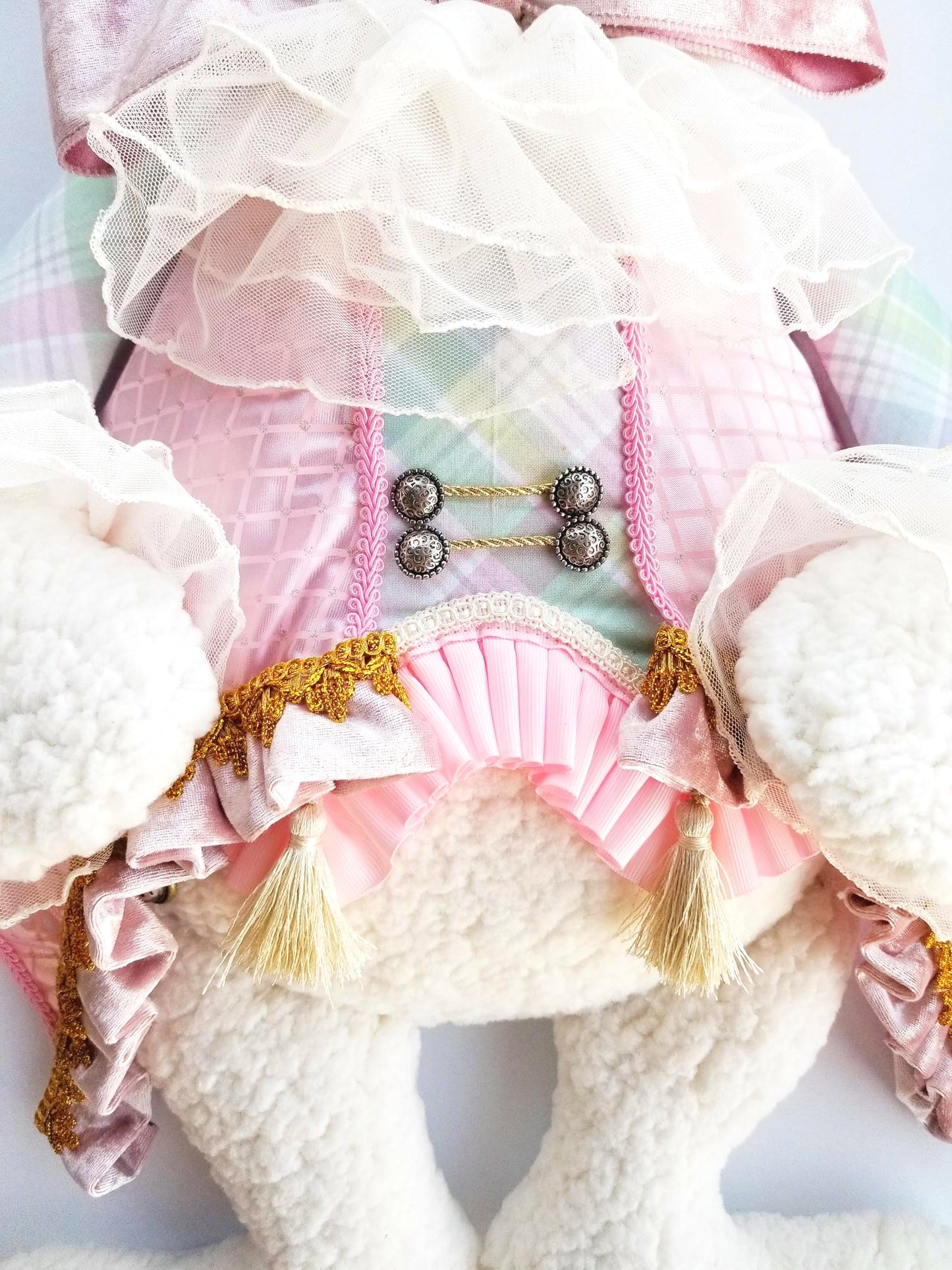 Pastel Victorian Easter Bunny Wreath Attachment