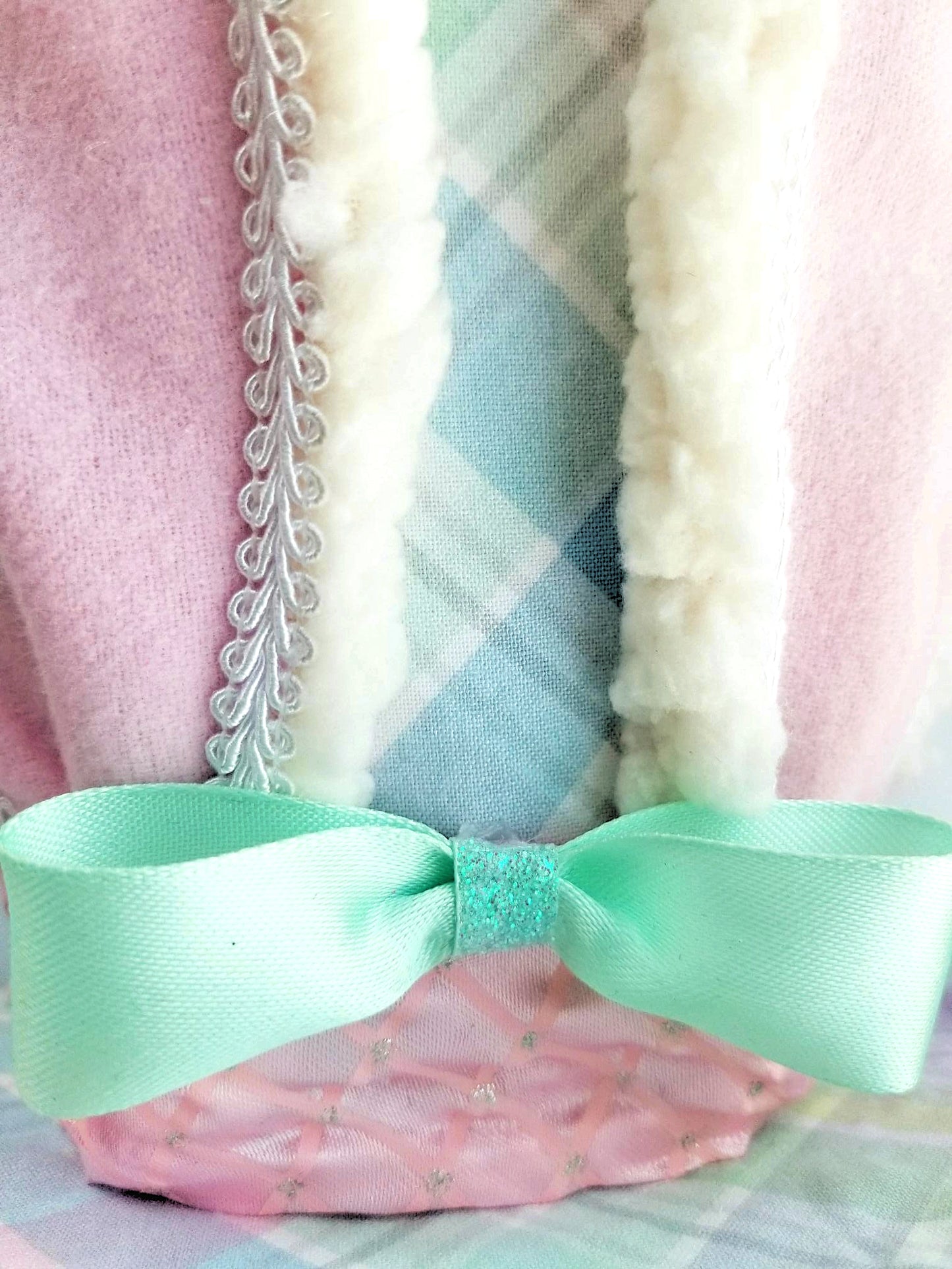 Pastel Victorian Easter Bunny Wreath Attachment