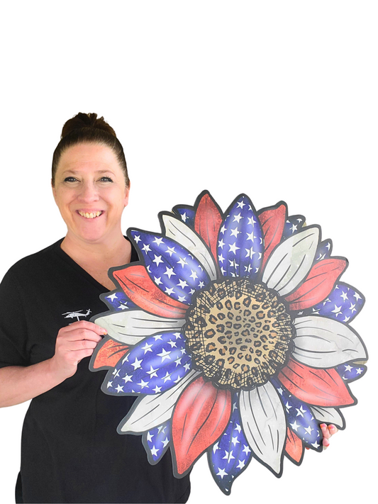 Patriotic Daisy Door Hanger