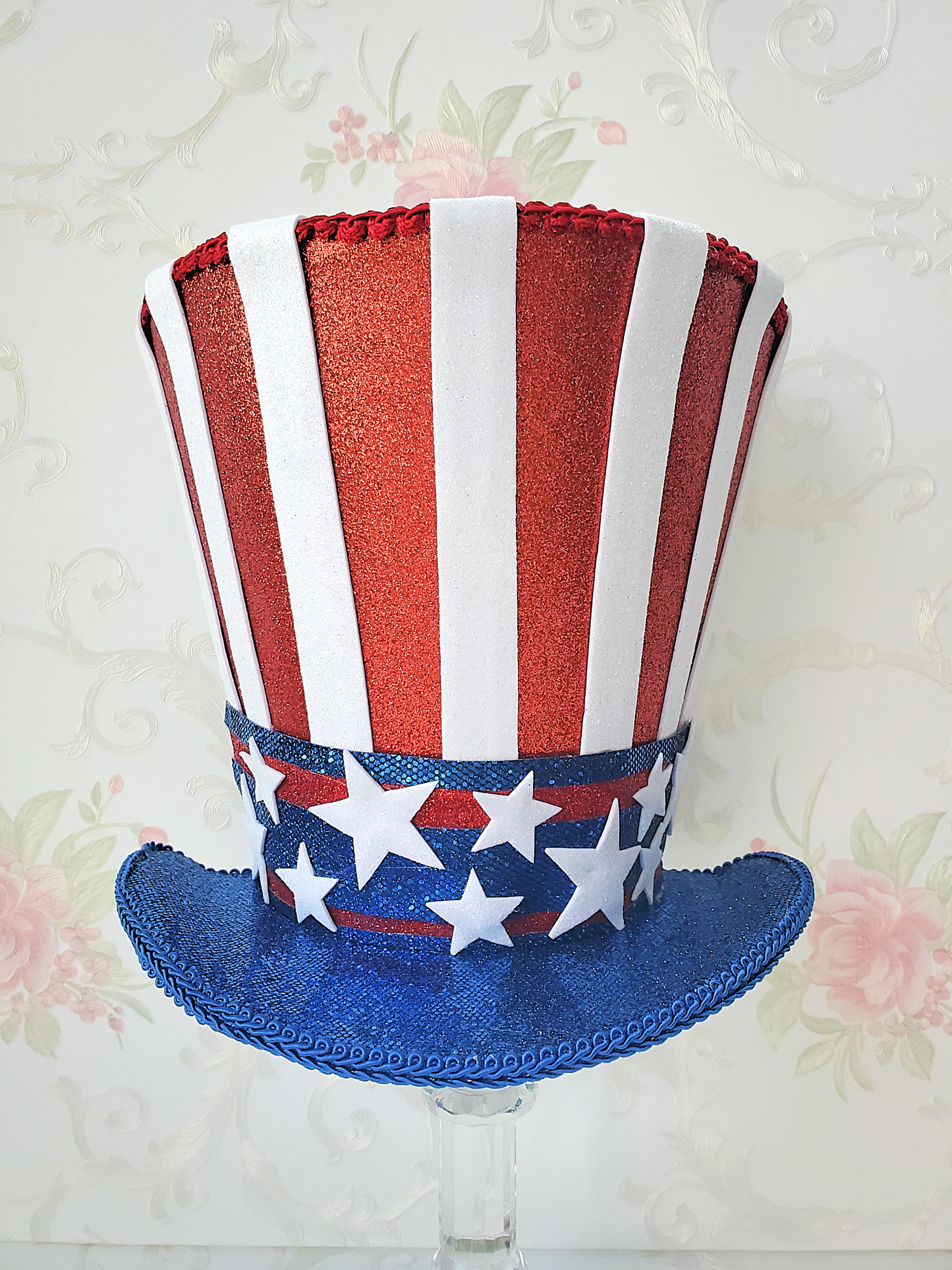 Patriotic Top Hat Wreath Attachment