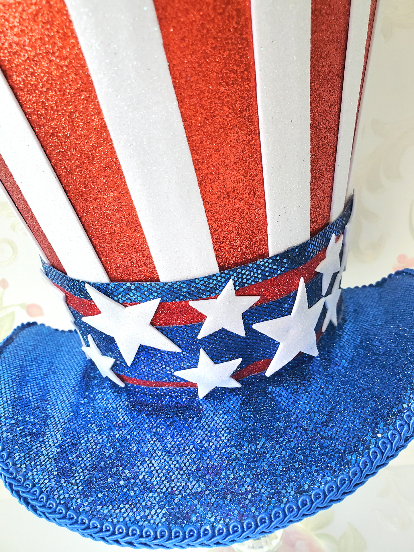 Patriotic Top Hat Wreath Attachment