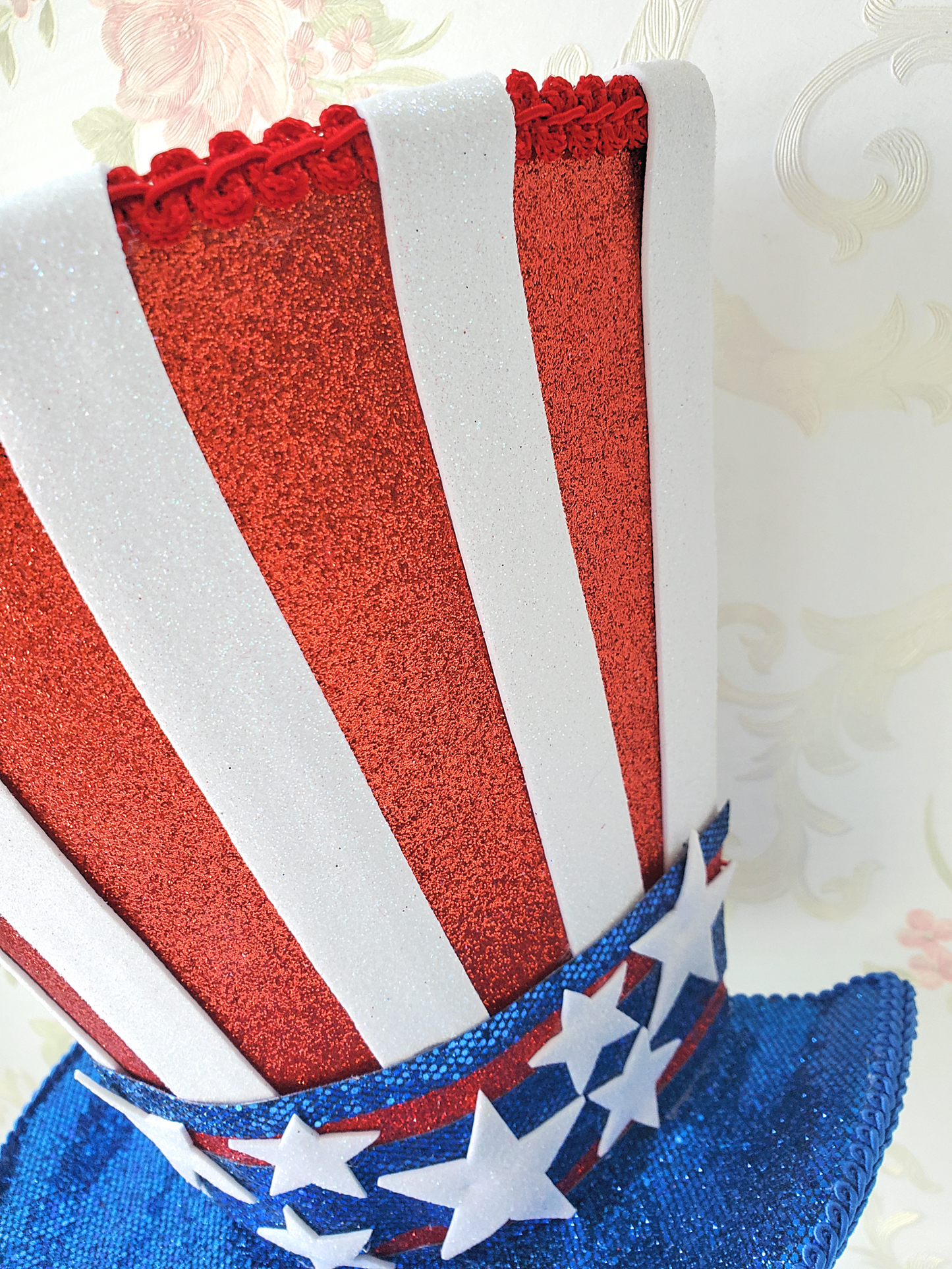 Patriotic Top Hat Wreath Attachment