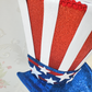 Patriotic Top Hat Wreath Attachment