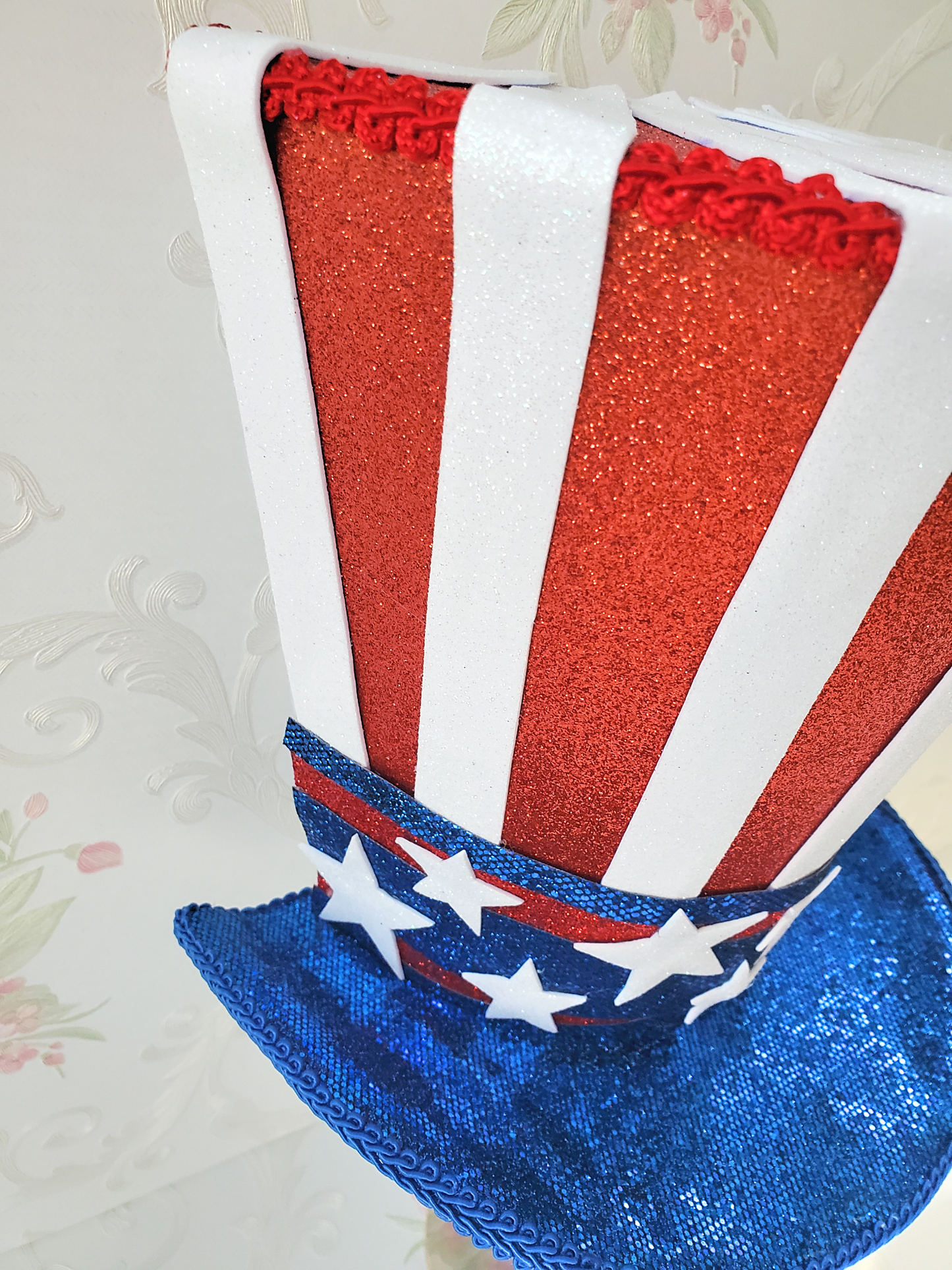 Patriotic Top Hat Wreath Attachment