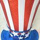 Patriotic Top Hat Wreath Attachment