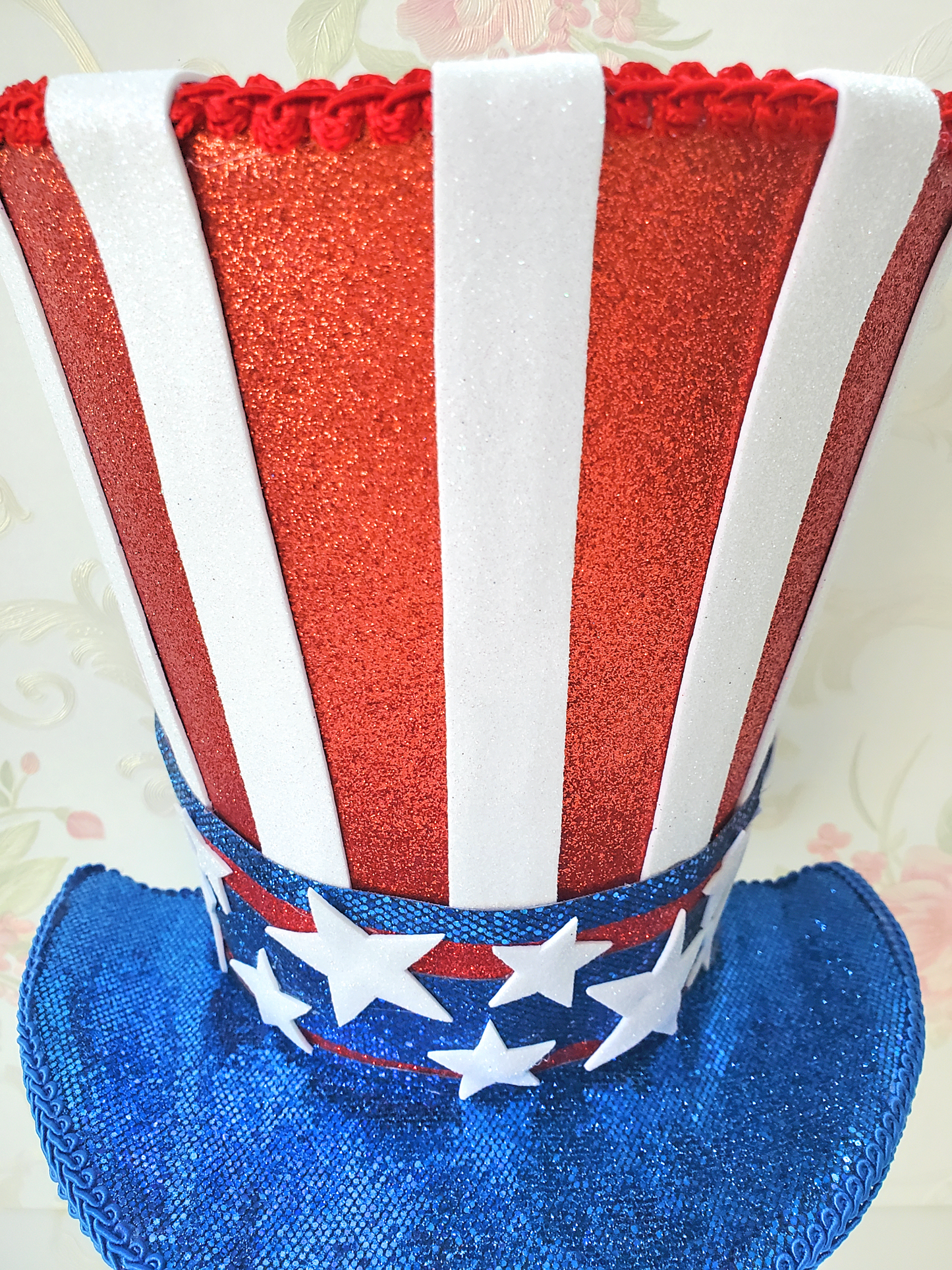 Patriotic Top Hat Wreath Attachment