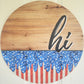 Patriotic Hi Door Hanger