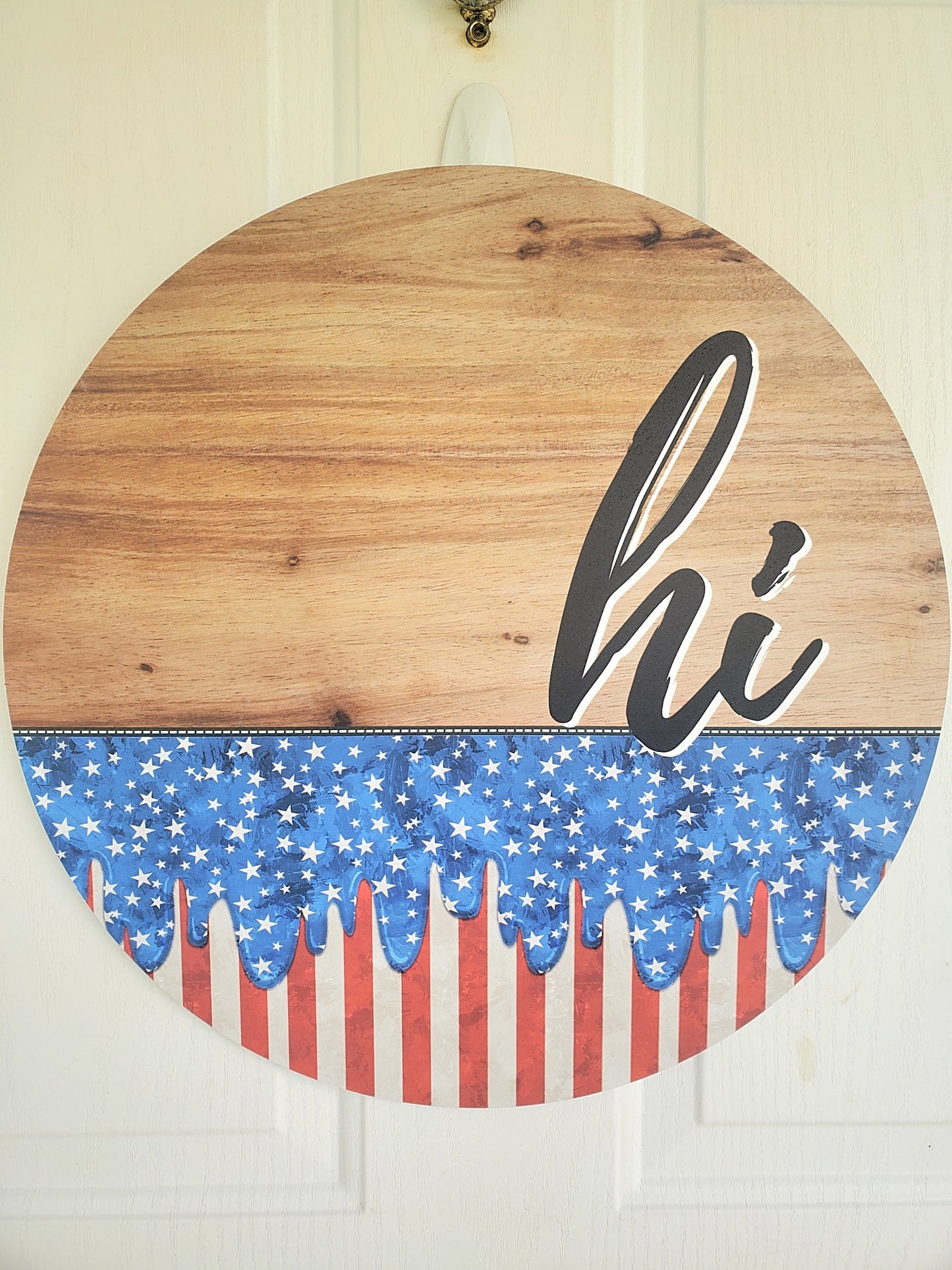 Patriotic Hi Door Hanger