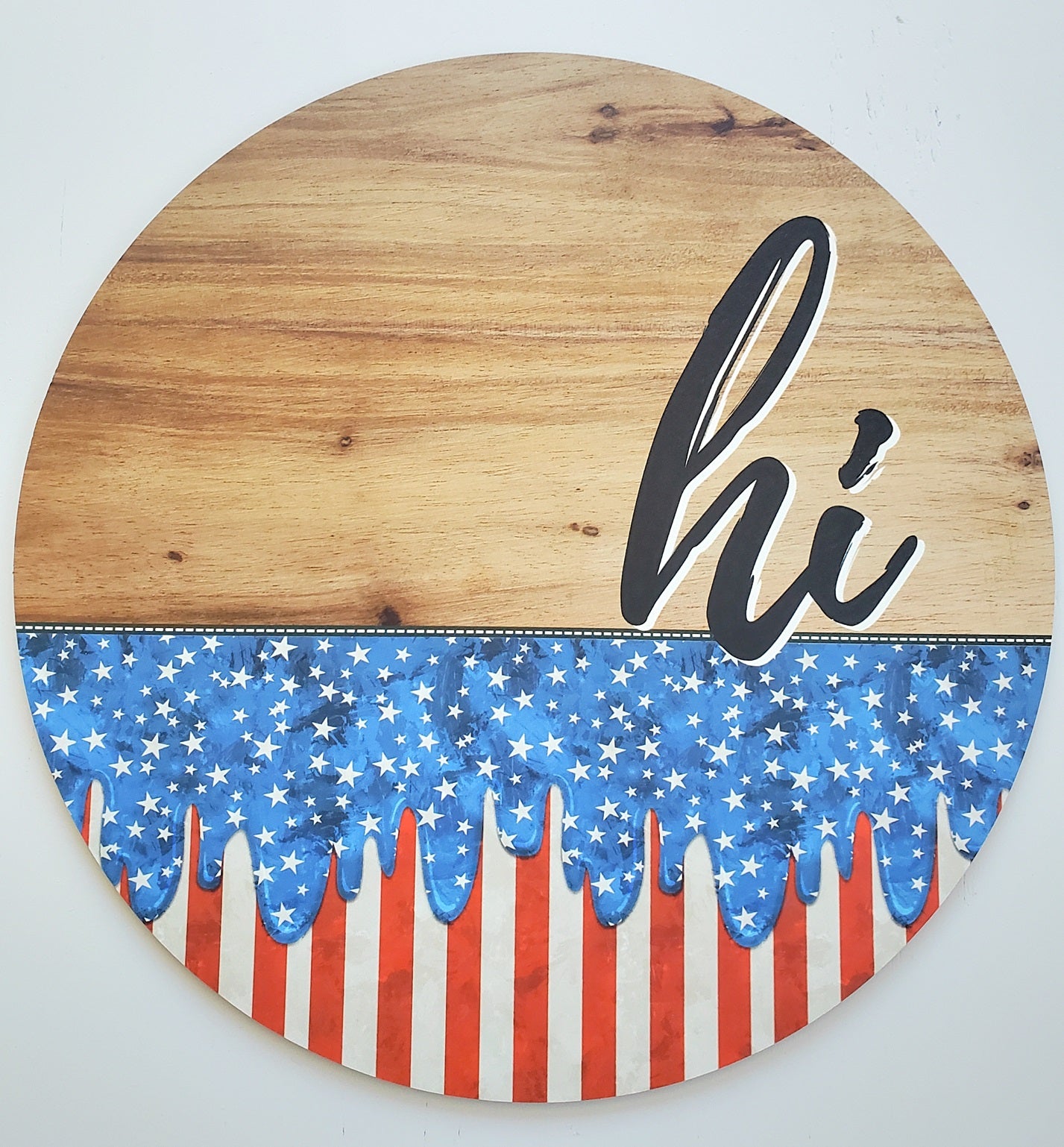 Patriotic Hi Door Hanger
