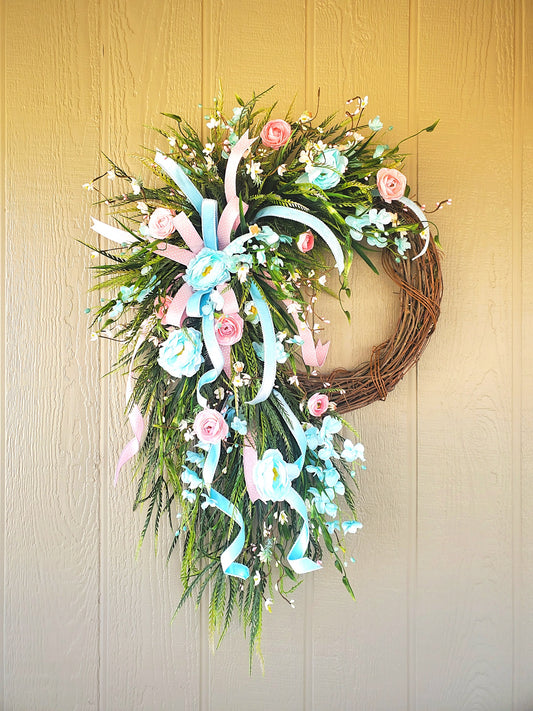 Pastel Spring Floral Wreath