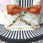 Checkered Pink Victorian Easter Bunny Wreath Attachment
