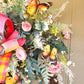 Floral Grapevine Butterfly Wreath