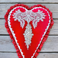 Handmade Valentine Heart Wreath Attachment