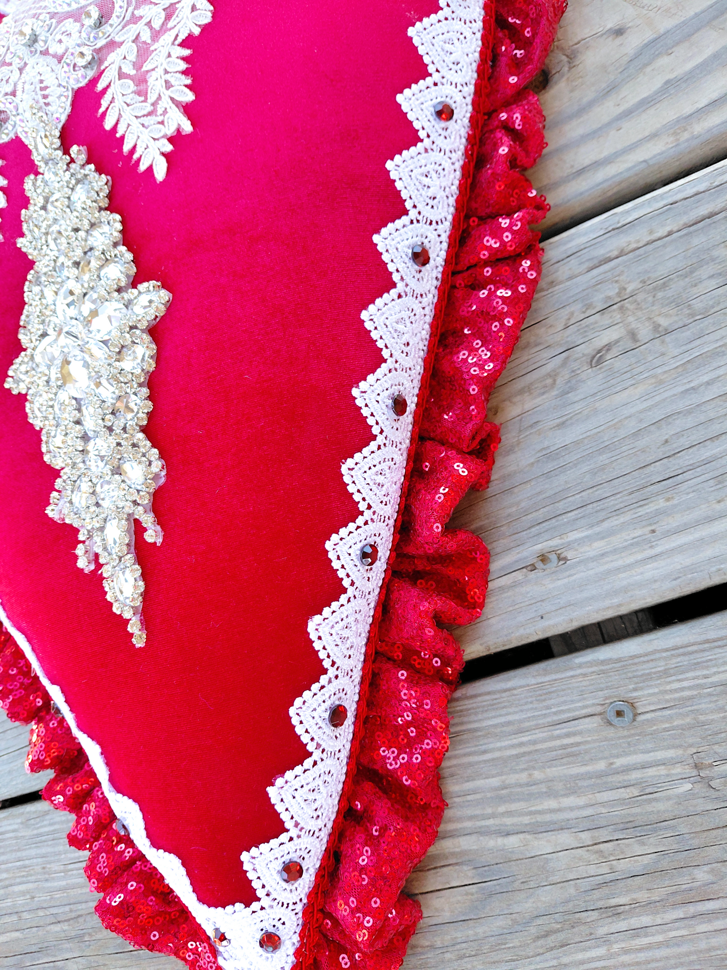 Handmade Valentine Heart Wreath Attachment