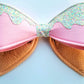 Pink Icing Wired Fabric Bow