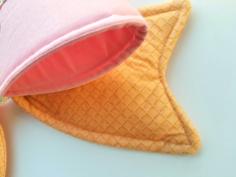 Pink Icing Wired Fabric Bow